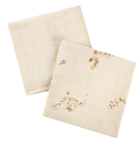 זוג חיתולי בד במבוק 100% אורגני - עלים WASH