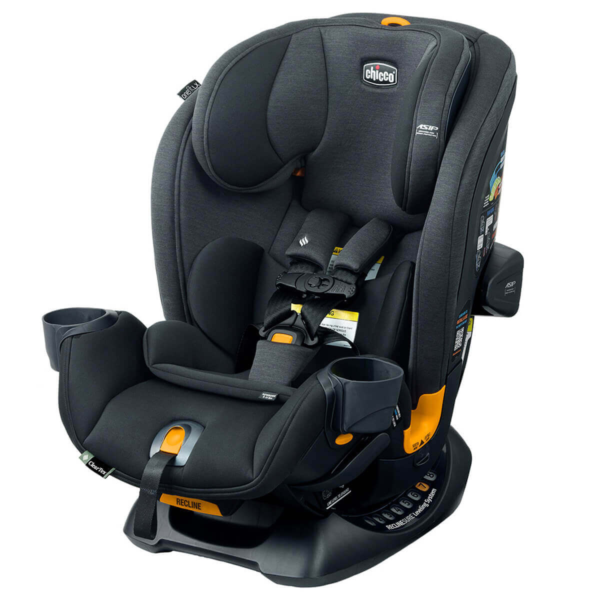 כיסא בטיחות ובוסטר צ’יקו וואן פיט LX קלירטקס – Chicco OneFit LX ClearTex All-in-One Car Seat צבע איבוני - Ebony