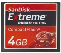 כרטיס זיכרון SanDisk CF Ducati Compact Flash 4GB