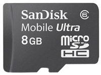 כרטיס זכרון SanDisk Micro SD Ultra Mobile 16GB