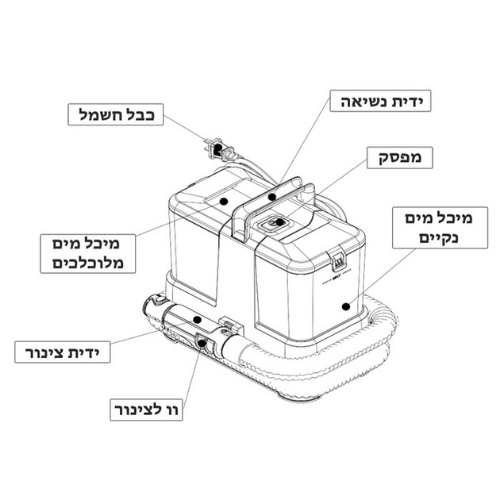 מכשיר לניקוי ספות וריפודים Gold Line ATL-2320 330W