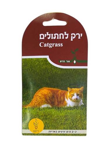 זרעי ירק לחתולים - עשב חד תאי לחתולים וחיות מחמד