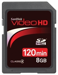 כרטיס זכרון SanDisk Ultra II SD Video HD 4GB