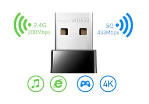 מתאם רשת אלחוטי Cudy WU650 AC650 Wireless Dual Band 