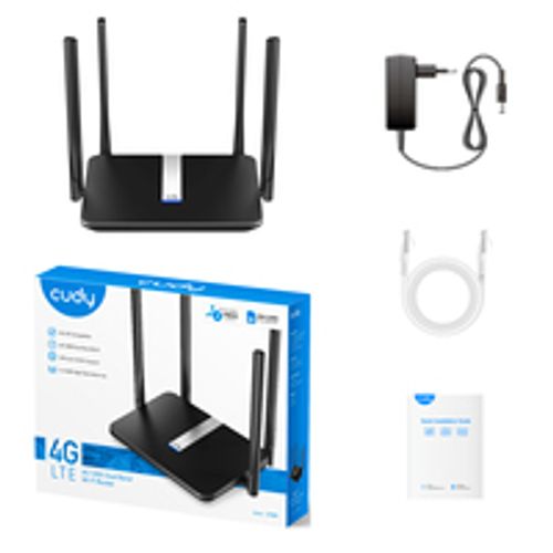 ראוטר אלחוטי + מודם סלולרי CUDY LT500 AC1200 4G/LTE 