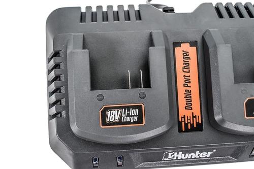 מטען כפול לסוללות 18V  2X4A האנטר HUNTER