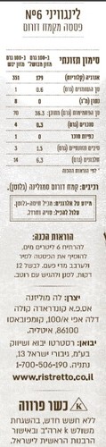 פסטה לינגוויני לה מוליזנה 500 גרם