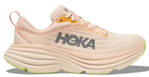 HOKA BONDI 8 WIDE - נעלי ספורט נשים הוקה בונדי 8 בצבע קרם וניל