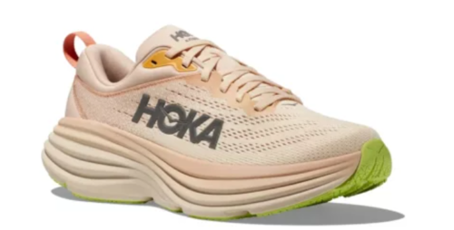 HOKA BONDI 8 WIDE - נעלי ספורט נשים הוקה בונדי 8 בצבע קרם וניל