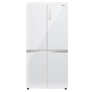  מקרר ומקפיא 4 דלתות Haier HRF5800FW זכוכית לבנה אינוורטר כולל פיקוד שבת מובנה נפח 507 ליטר רוחב: 83 ס"מ