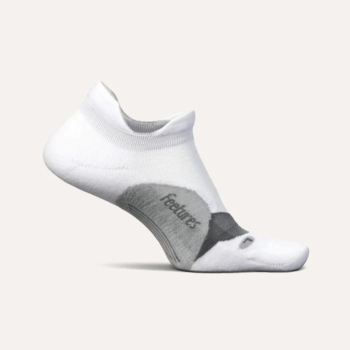 Feetures Elite Light Cushion No Show Tab White גרבי ריצה