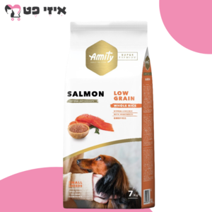אמיתי סופר פרמיום מיני סלמון לכלבים בוגרים מגזע קטן 7 ק"ג Amity