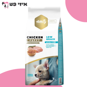 אמיתי סופר פרמיום מיני פאפי עוף לגורי כלבים מגזע קטן 7 ק"ג Amity