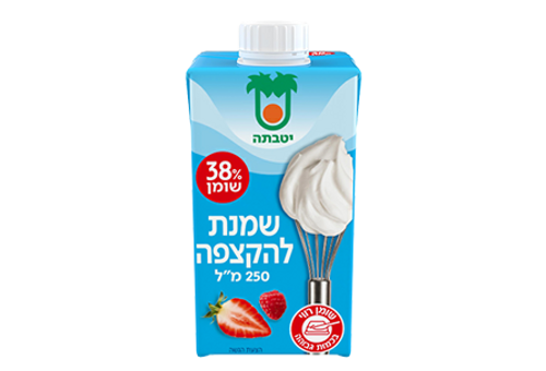 שמנת מתוקה להקצפה 38% שומן -יטבתה