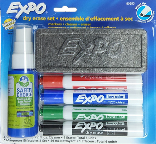 סט EXPO - טושים מחיקים עם תרסיס ניקוי ומחק