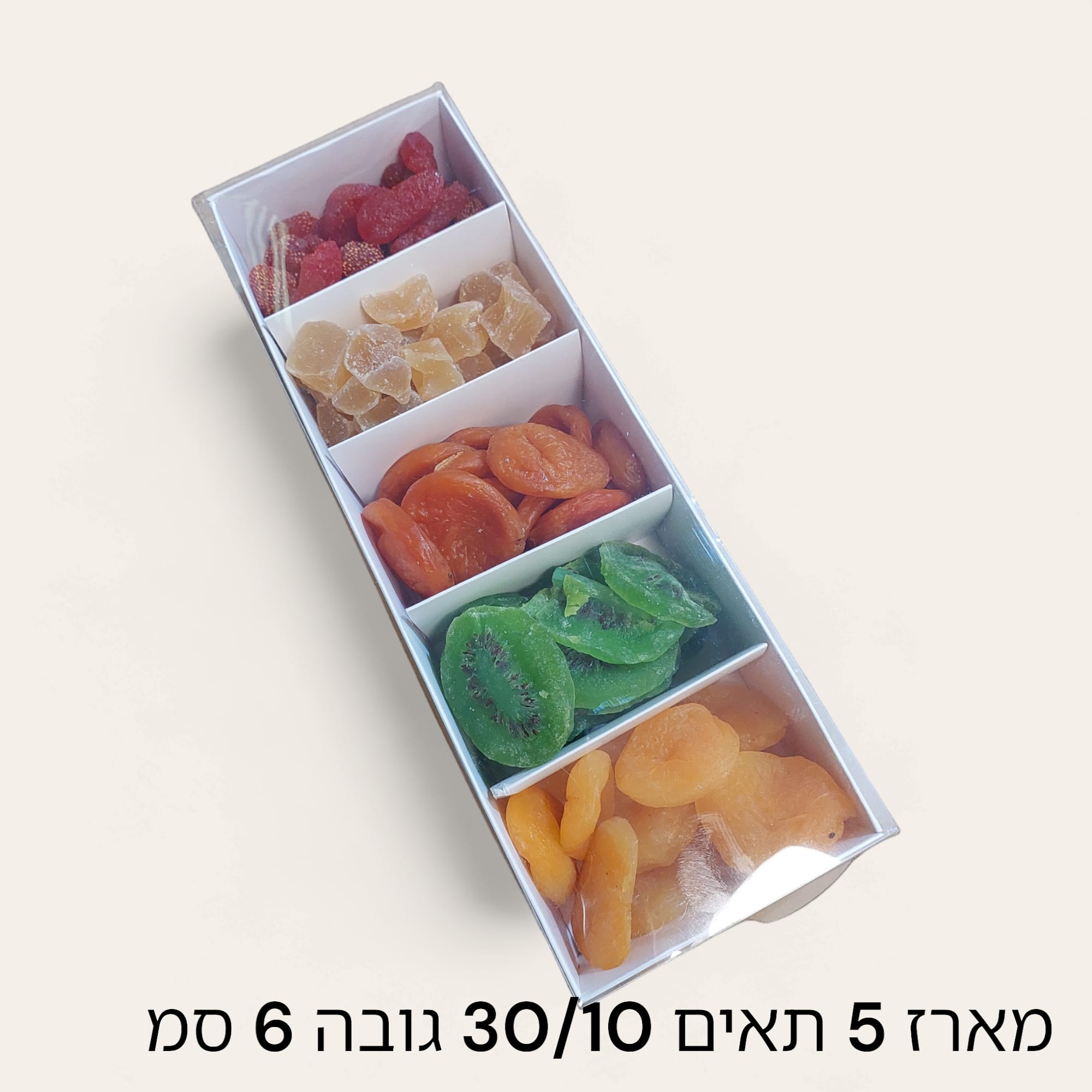 10 מארזים אינגלייש+מכסה שקוף גובה 6 + חלוקה 5 תאים