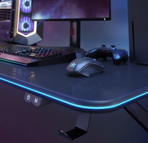 שולחן גיימינג עם תאורת Lumi GMD08-2 RGB