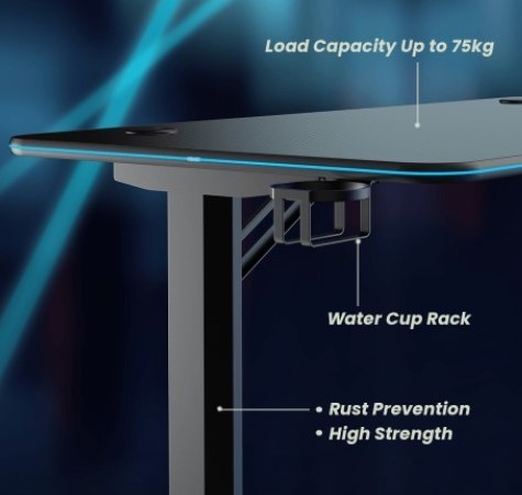 שולחן גיימינג עם תאורת Lumi GMD08-2 RGB