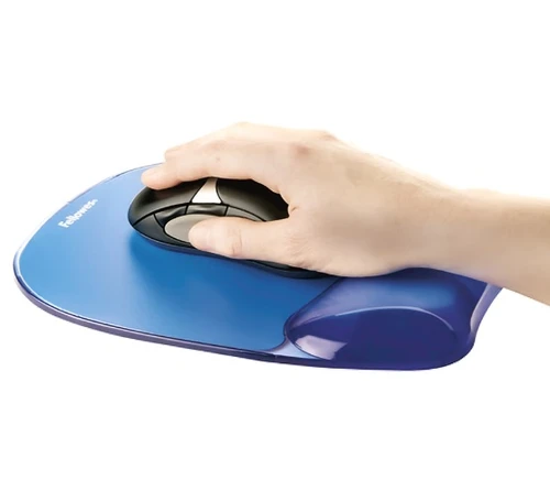 משטח ג'ל לעכבר Fellowes Crystal Gel Mouse Pad - צבע כחול