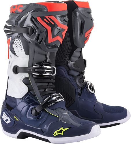 מגפי שטח Alpinestars TECH 10 כחול\כתום\לבן