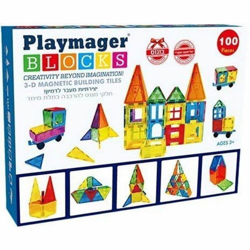 ערכת מגנטים 100 חלקים - Playmager