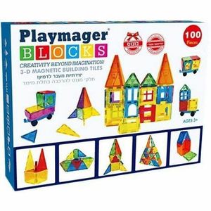 ערכת מגנטים 100 חלקים - Playmager