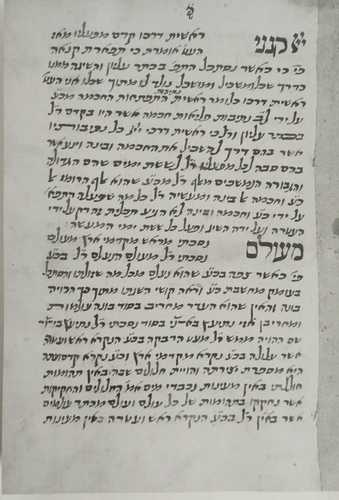 רבי יוסף הארוך - בראשית