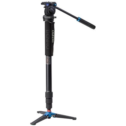 Benro A38TDS2 Aluminum Monopod with 3-Leg Locking Base and S2 Video Head