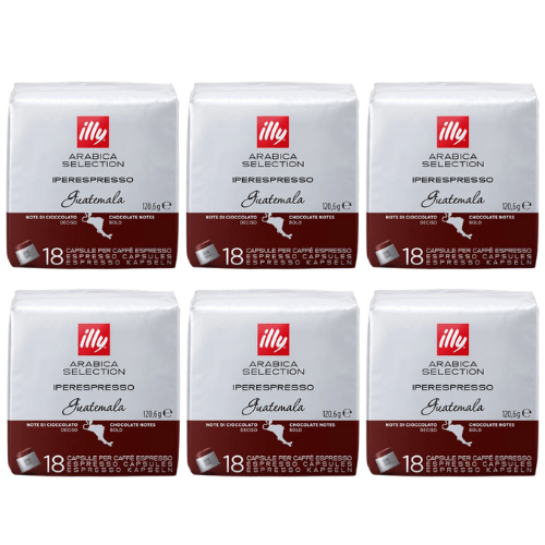 108 (6X18) קפסולות הייפר אספרסו אילי גואטמלה Illy IperEspresso Guatemala