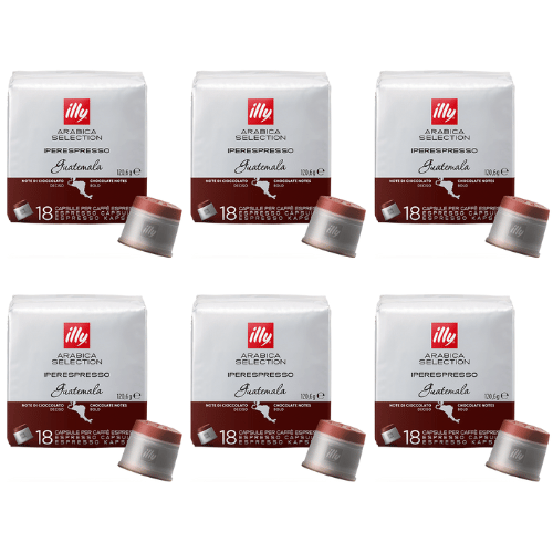108 (6X18) קפסולות הייפר אספרסו אילי גואטמלה Illy IperEspresso Guatemala