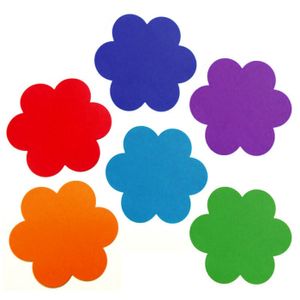 30 מדבקות פרחי סול צבעוניים ליצירה - 9 ס"מ