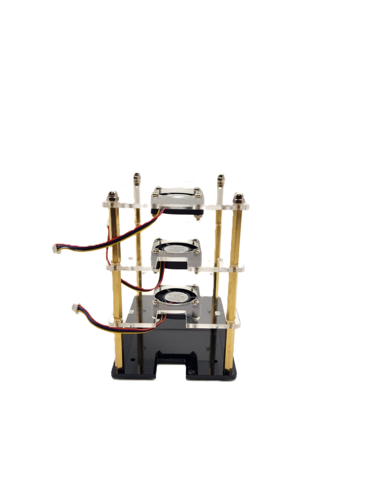 מארז אקרילי 3 שכבות Raspberry Pi כולל מאוורר PWM לכל שכבה