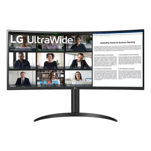 מסך מחשב קעור LG 34" 34WR55QK-B UltraWide QHD