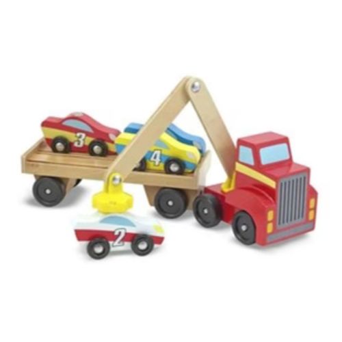 משאית גרר מגנטית מעץ איכותי מבית מליסה ודאג Melissa And Doug