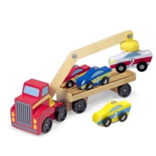 משאית גרר מגנטית מעץ איכותי מבית מליסה ודאג Melissa And Doug