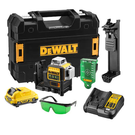 פלס לייזר ירוק 3 קווים 10.8V דגם DCE089D1G דיוולט Dewalt דיוולט