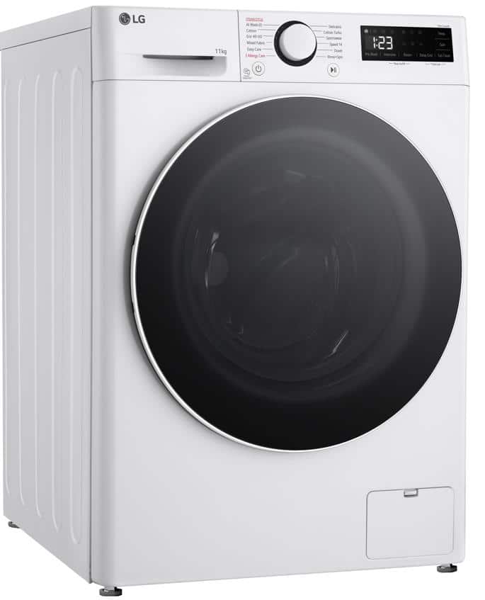 מכונת כביסה פתח קידמי 10 קג LG WF10114WBW AI DD במהירות 1400 סל"ד