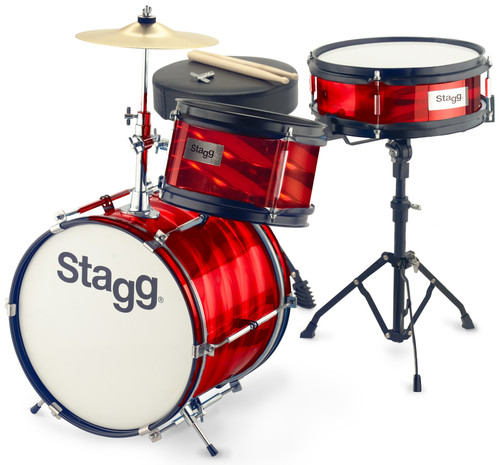 מערכת תופים לילדים דגם TIM JR 3/12B RD חברת Stagg