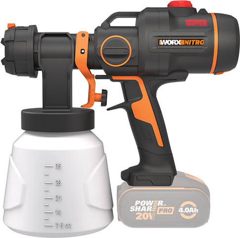 WORX אקדח ריסוס צבע 20V -גוף בלבד!