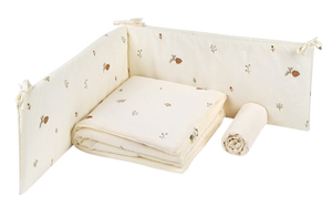 סט מצעים 3 חלקים למיטת תינוק מבד 100% כותנה - איצטרובל רקום