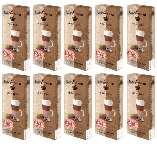 100 קפסולות אספרסו מור בטעם שוקולד אגוזים לנספרסו Espressomor