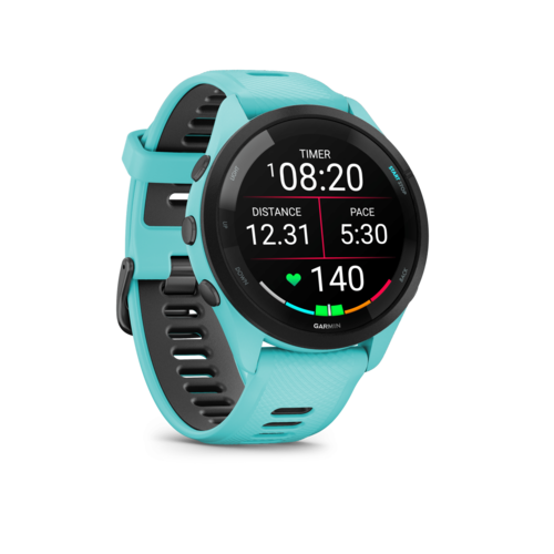 שעון ספורט חכם – Forerunner® 265 | 46mm - טורקיז & שחור