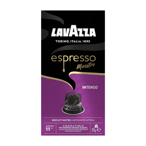 10 קפסולות לוואצה מאסטרו אינטנסו Lavazza Maestro Intenso לנספרסו