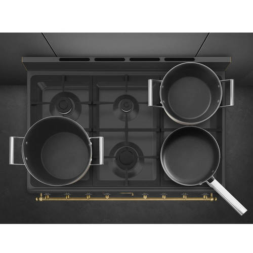 ‎ תנור משולב כיריים גז 6 להבות רוחב 90 ס''מ סמג SMEG דגם CO96 Black