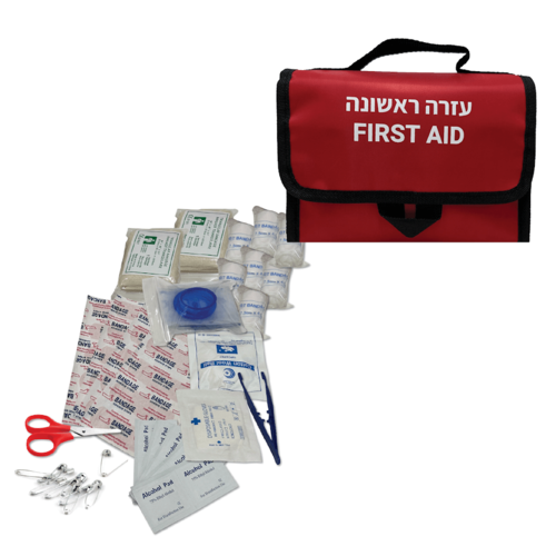 תיק עזרה אשונה עם לוגו