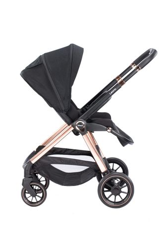 עגלת תינוק המתאימה מלידה Leona - שחור רוז גולד Black/Rose gold