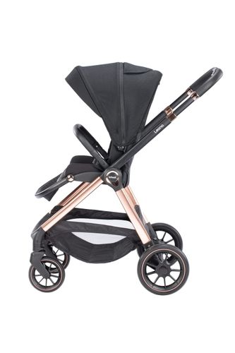 עגלת תינוק המתאימה מלידה Leona - שחור רוז גולד Black/Rose gold