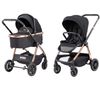 עגלת תינוק המתאימה מלידה Leona - שחור רוז גולד Black/Rose gold