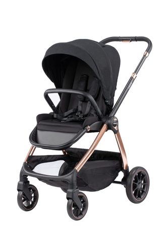 עגלת תינוק המתאימה מלידה Leona - שחור רוז גולד Black/Rose gold