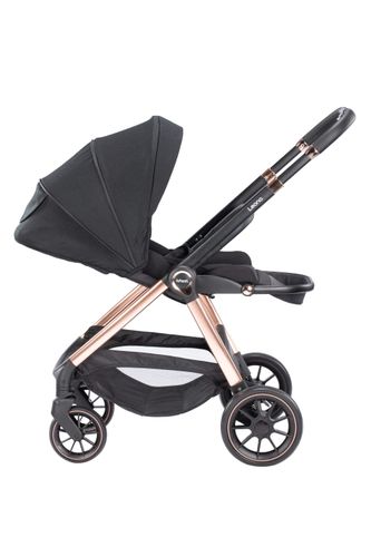 עגלת תינוק המתאימה מלידה Leona - שחור רוז גולד Black/Rose gold